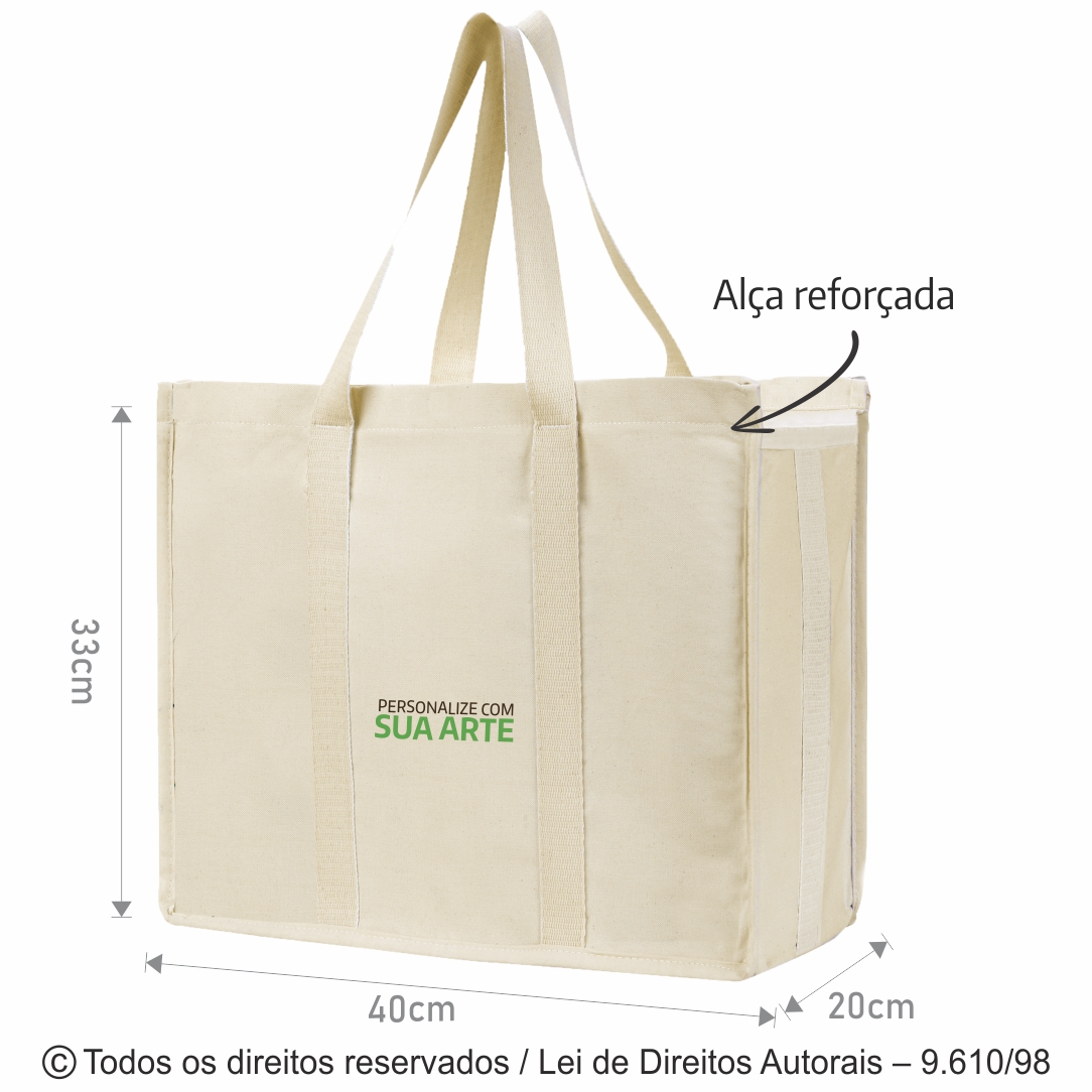 ECOBAG DE LONA 40X33X20CM 60L