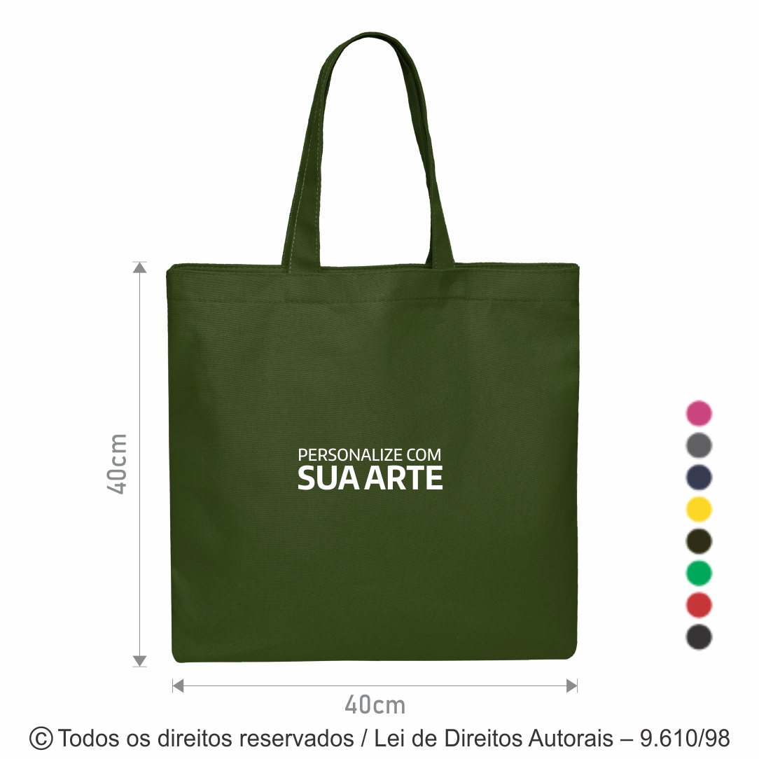 ECOBAG DE LONA COLORIDA 40X40CM 5LC