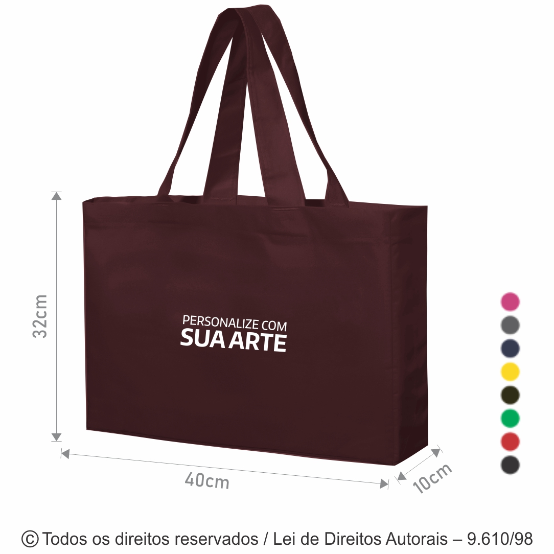 ECOBAG DE LONA COLORIDA 43X32X10CM 26LC