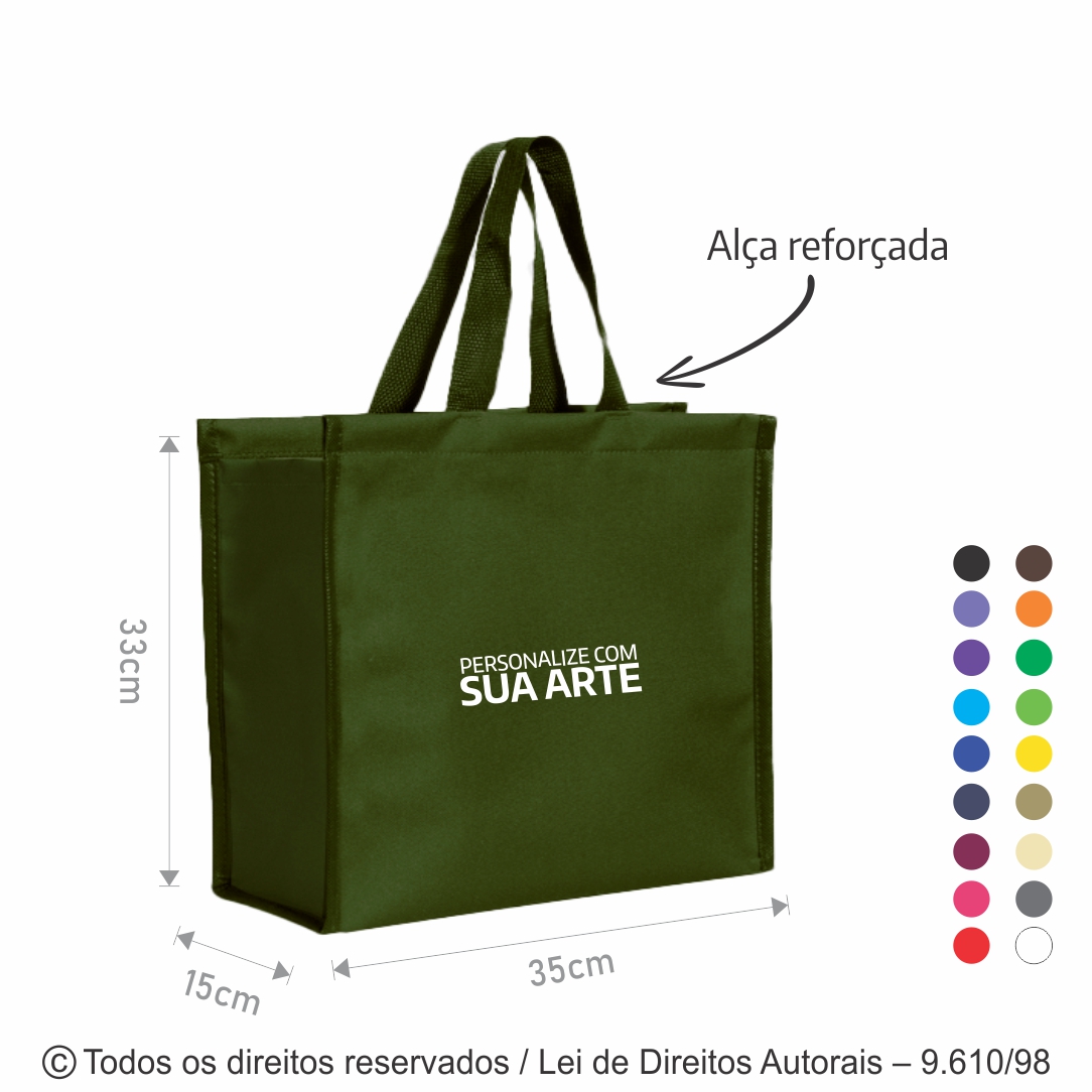 SACOLA DE NYLON 35X33X15CM 3N