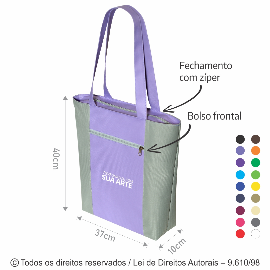 SACOLA  DE NYLON 37X40X10CM 72N