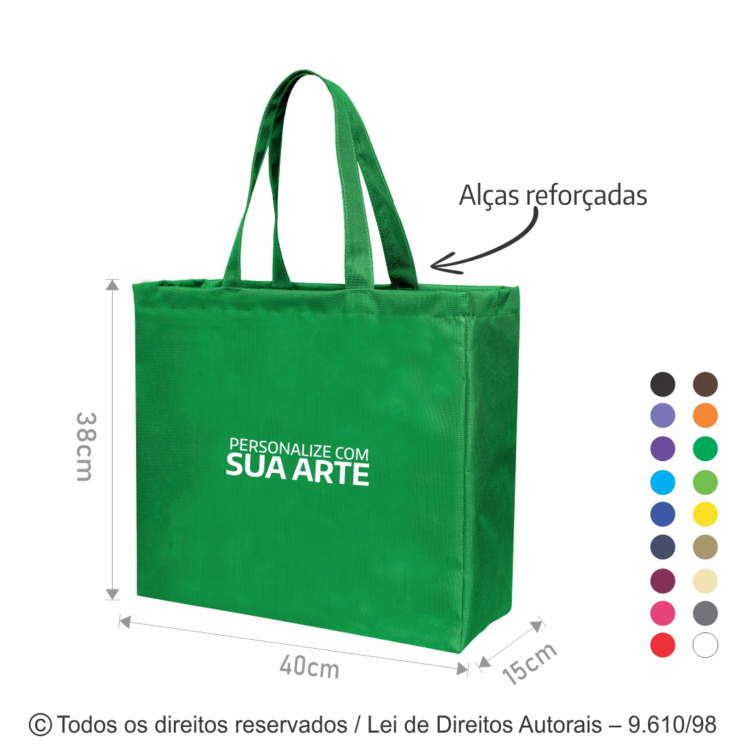 SACOLA DE NYLON 40X38X15CM 146N
