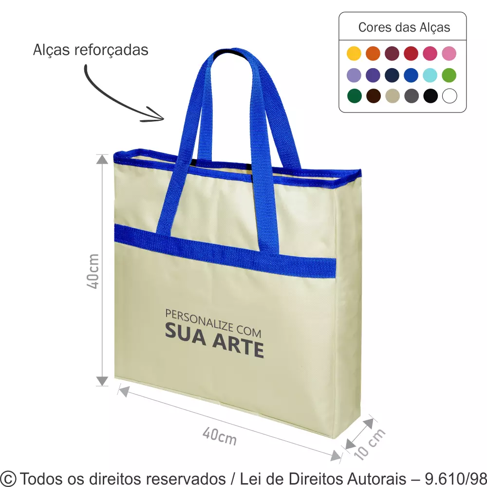 SACOLA DE NYLON 600G 40X40X10CM 305N