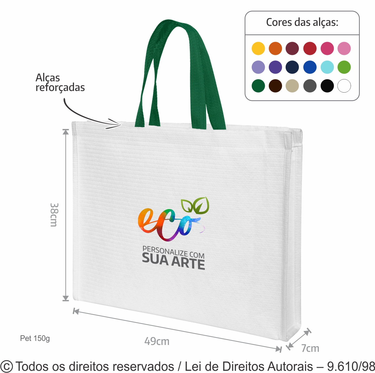 SACOLA  DE PET 150G  49X38X7CM 13PFC
