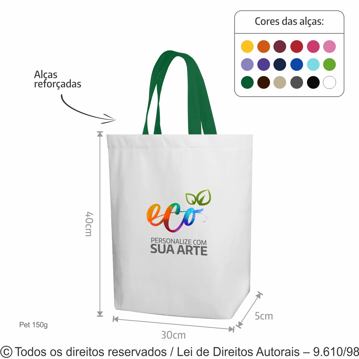SACOLA DE PET 30X40X5CM 171PFC
