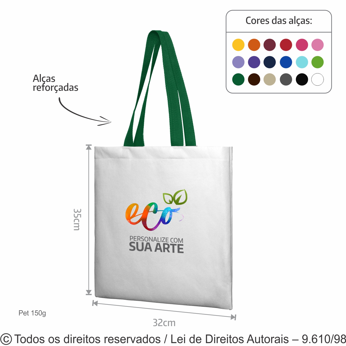 SACOLA DE PET 32X35CM 14PFC