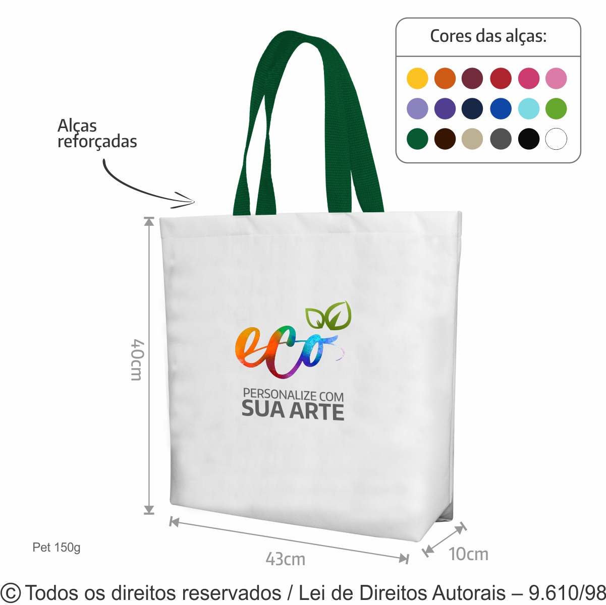 SACOLA DE PET 43X40X10CM 161PFC