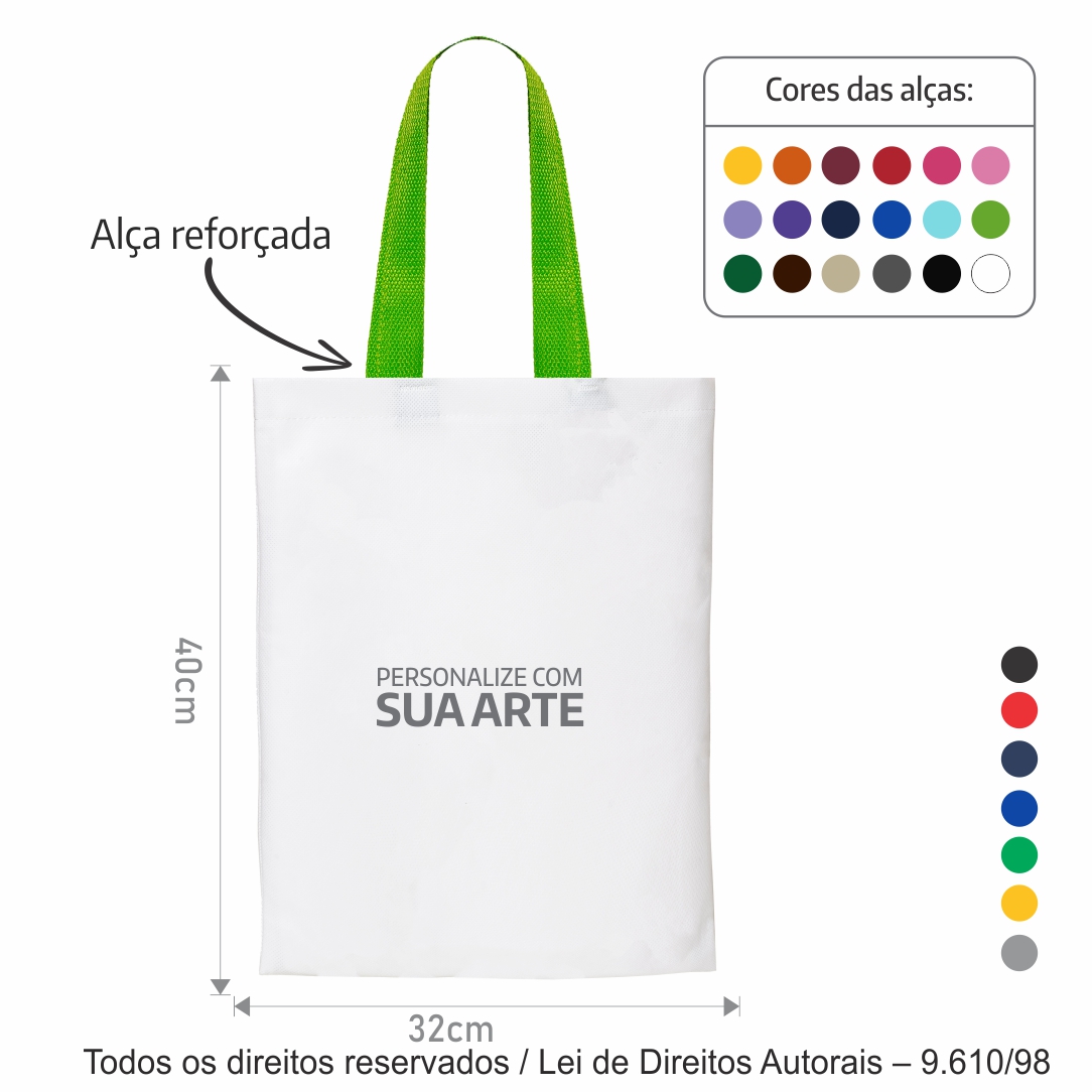 SACOLA DE TNT 60G 32X40CM 20T2