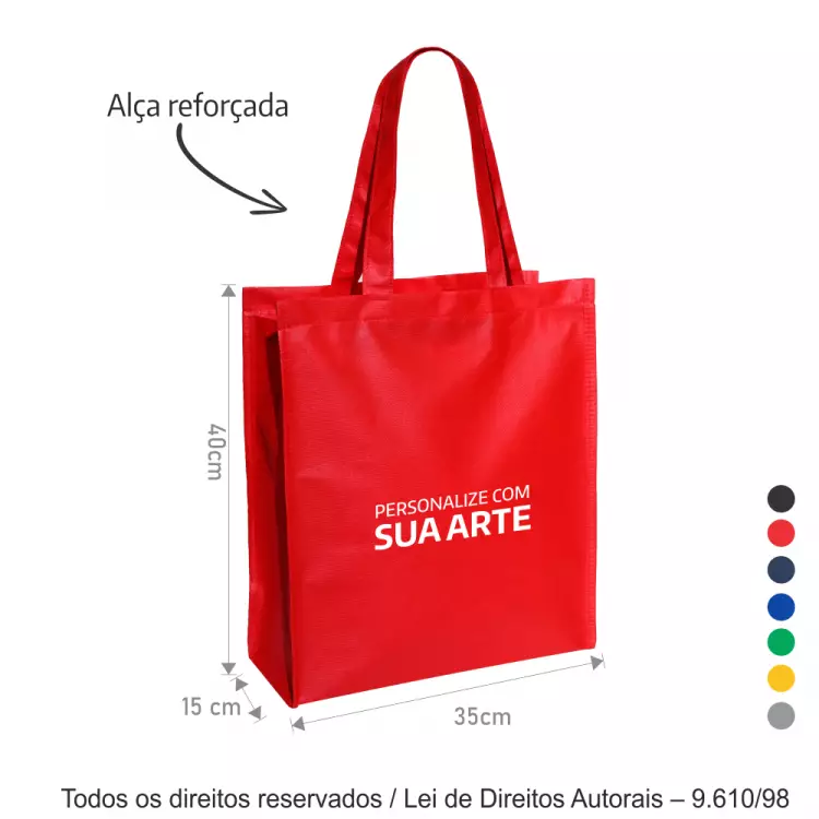 SACOLA DE TNT 60G 35X40X15CM 284T2