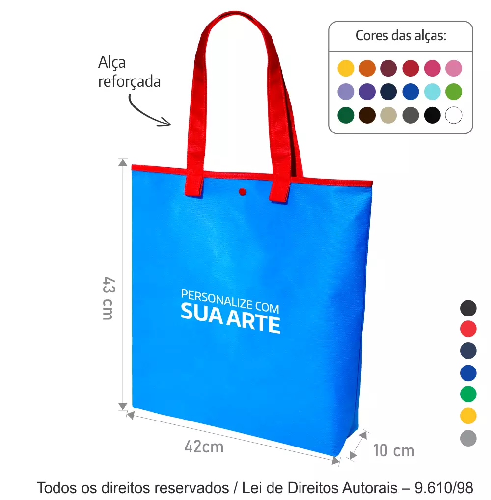 SACOLA DE TNT 60G 43X42X10CM 283T2