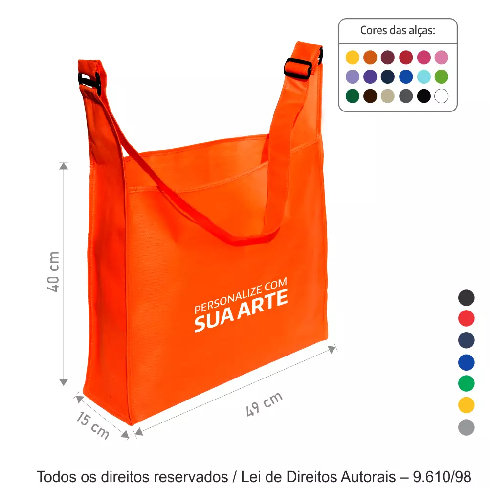 SACOLA DE TNT 60G 49X40X14CM 285T2