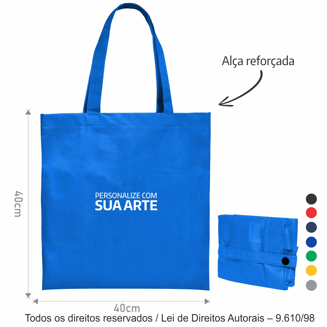 SACOLA DE TNT 60G  DOBRAVEL  40X40CM 138T2