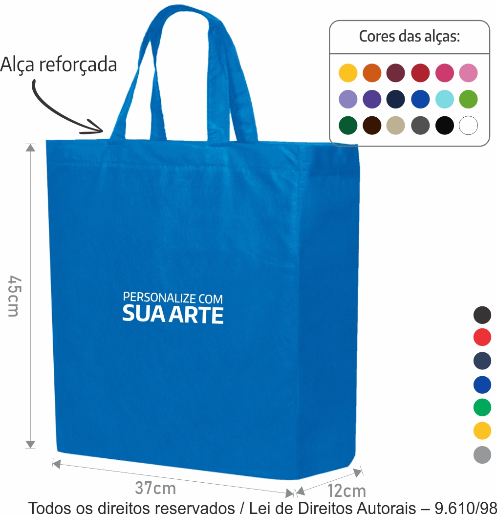 SACOLA DE TNT 80G 37X45X12CM 49T