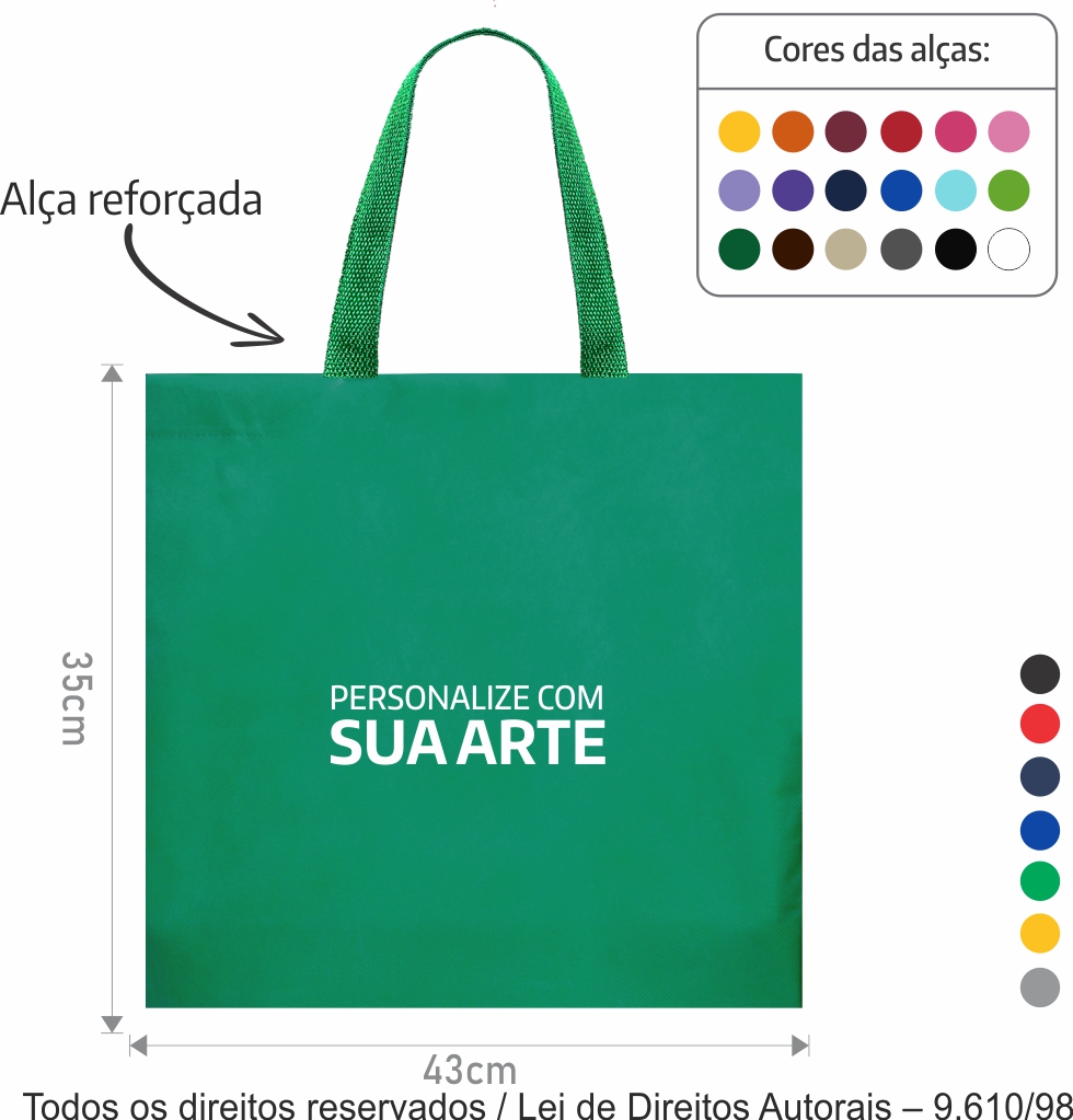 SACOLA DE TNT 80G 43X40CM 126T