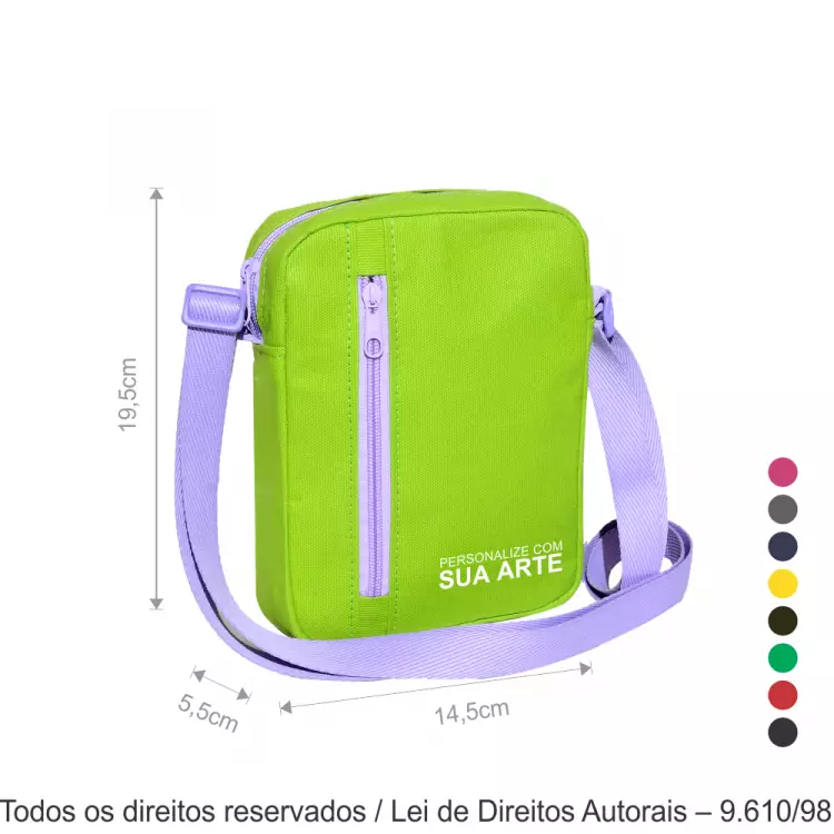 SHOULDER BAG DE LONA COLORIDA 14,5X19,5X5,5CM 269LC